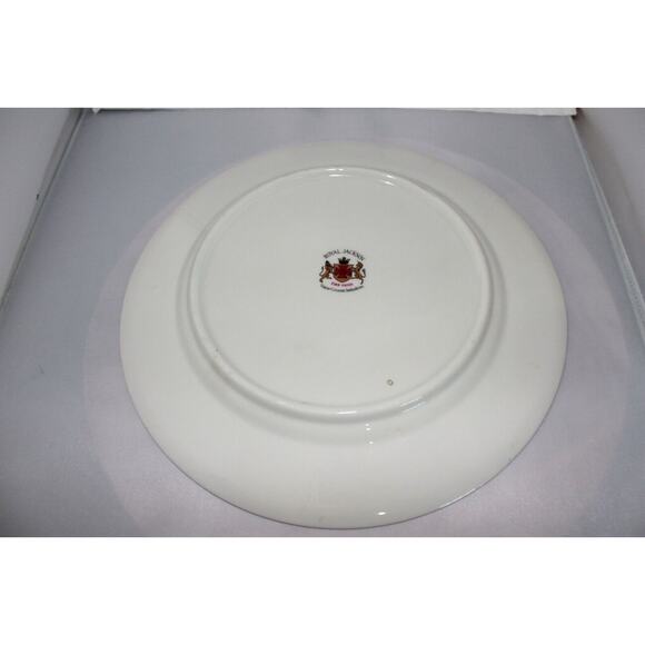 Royal Jackson Countess Madison Teal Green Dinner Plate White Flower Discontinued - Picture 3 of 4